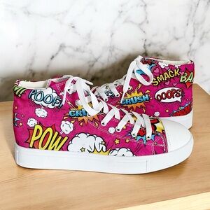 Tokyo Bubblegum Super Wham! Pop-Art High Top Laceup Sneakers